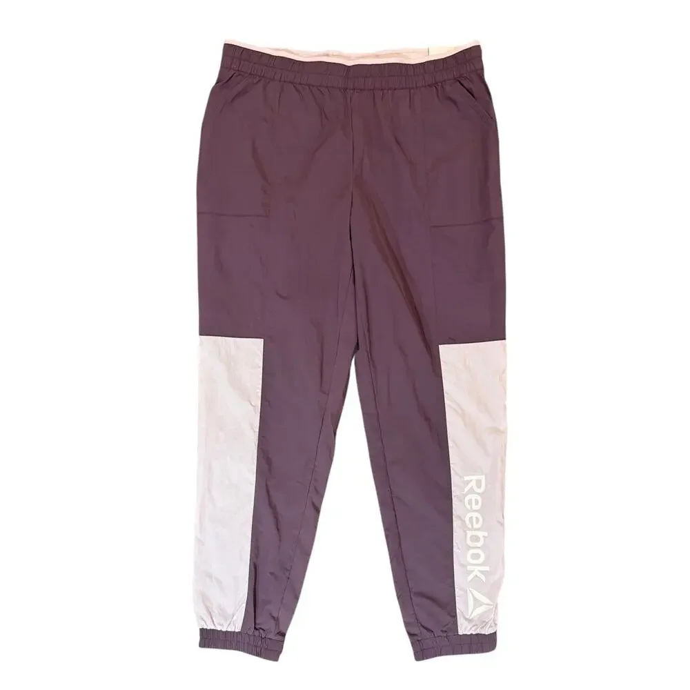 NWT Reebok Purple Focus Track Cuffed Jogger Active Pants Unisex Size Large NEW - Picture 3 of 16